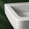 VONDDW 470x610x810mm Glossy White Space Saving Classic Floorstanding Ceramic Pedestal Basin Sink