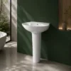 VONDDW 490x700x845mm Glossy White Graceful Curved Rim Vintage Floorstanding Ceramic Pedestal Basin Sink (1) VONDDW 490x700x845mm Glossy White Graceful Curved Rim Vintage Floorstanding Ceramic Pedestal Basin Sink