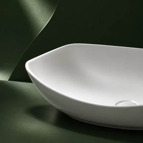VONDDW 560x405x140mm Glossy White Luxury Curved Boat Shape Countertop Bathroom Basin Sink (2) VONDDW 560x405x140mm Glossy White Luxury Curved Boat Shape Countertop Bathroom Basin Sink