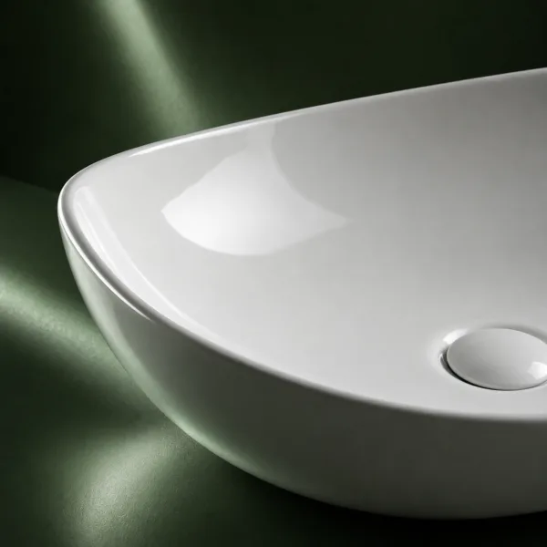 VONDDW 560x405x140mm Glossy White Luxury Curved Boat Shape Countertop Bathroom Basin Sink (3) VONDDW 560x405x140mm Glossy White Luxury Curved Boat Shape Countertop Bathroom Basin Sink