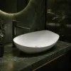 VONDDW 560x405x140mm Glossy White Luxury Curved Boat Shape Countertop Bathroom Basin Sink (4) VONDDW 560x405x140mm Glossy White Luxury Curved Boat Shape Countertop Bathroom Basin Sink