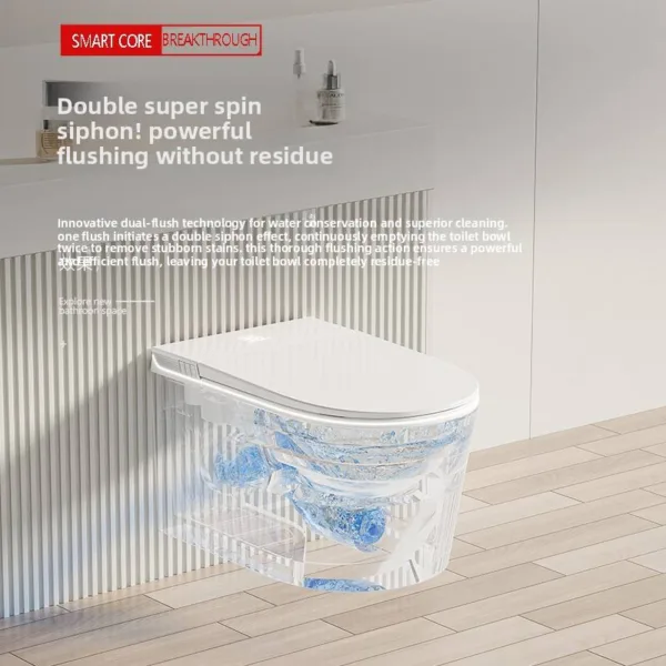 VONDDW 590x370x355mm Wall Mounted Voice Control Built-in Foam Shield Auto Flip Smart Toilet (4) VONDDW 590x370x355mm Wall Mounted Voice Control Built-in Foam Shield Auto Flip Smart Toilet