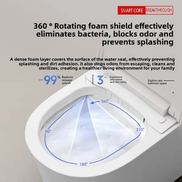 VONDDW 590x370x355mm Wall Mounted Voice Control Built-in Foam Shield Auto Flip Smart Toilet (6) VONDDW 590x370x355mm Wall Mounted Voice Control Built-in Foam Shield Auto Flip Smart Toilet