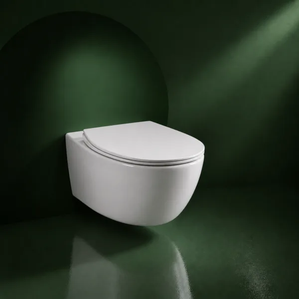 VONDDW P-Trap 180mm Rimless Tornado Flush Wall-Hung Toilet
