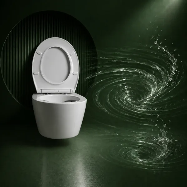 VONDDW P-Trap 180mm Rimless Tornado Flush Wall-Hung Toilet