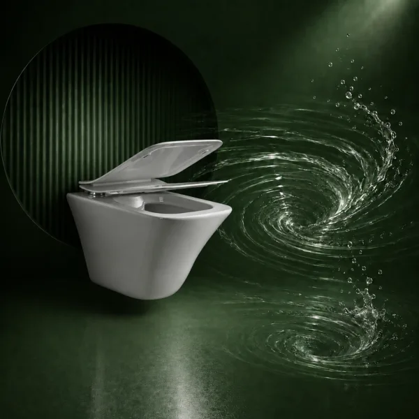 VONDDW P-Trap 180mm Sleek Rimless Tornado Flush Wall-Hung Toilet (2) VONDDW P-Trap 180mm Sleek Rimless Tornado Flush Wall-Hung Toilet