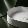VONDDW 560x385x140mm Glossy White Modern Straight Edge Oval Countertop Bathroom Basin Sink (2) VONDDW 560x385x140mm Glossy White Modern Straight Edge Oval Countertop Bathroom Basin Sink
