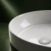VONDDW 560x385x140mm Glossy White Modern Straight Edge Oval Countertop Bathroom Basin Sink (3) VONDDW 560x385x140mm Glossy White Modern Straight Edge Oval Countertop Bathroom Basin Sink