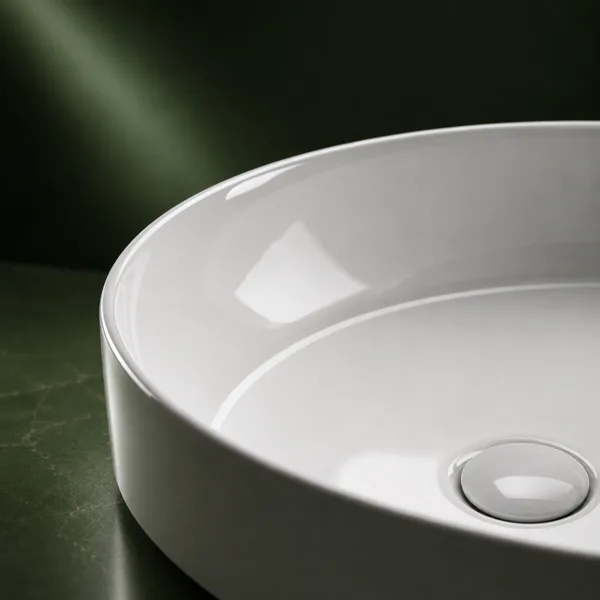 VONDDW 560x385x140mm Glossy White Modern Straight Edge Oval Countertop Bathroom Basin Sink (3) VONDDW 560x385x140mm Glossy White Modern Straight Edge Oval Countertop Bathroom Basin Sink
