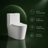 VONDDW Dual S-P-Trap Dual Flush Soft-Closing Two-Piece Ceramic Toilet (5) VONDDW S-trap 300mm Siphonic Dual Flush Glossy White Seamless Luxury One-piece Ceramic Toilet