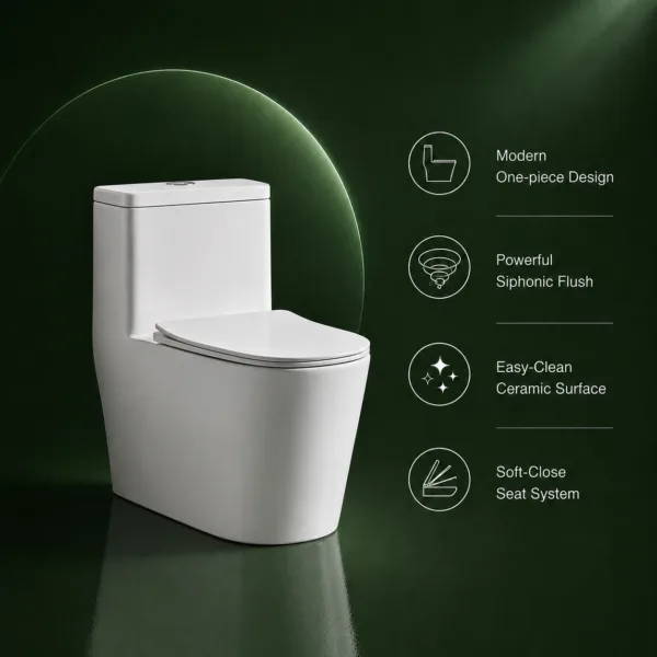 VONDDW Dual S-P-Trap Dual Flush Soft-Closing Two-Piece Ceramic Toilet (5) VONDDW S-trap 300mm Siphonic Dual Flush Glossy White Seamless Luxury One-piece Ceramic Toilet