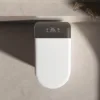 VONDDW Floor-Mounted S-Trap Minimalist Pure White Heated Seat Remote Control Luxury Intelligent Smart Toilet