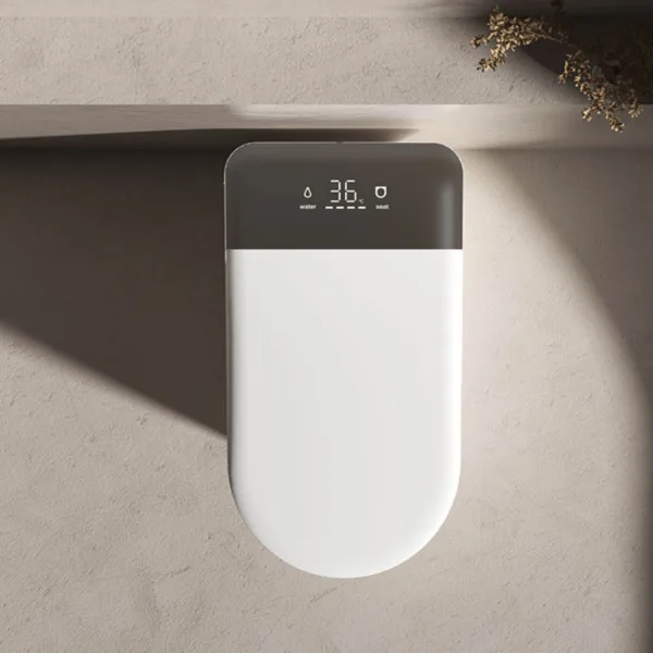 VONDDW Floor-Mounted S-Trap Minimalist Pure White Heated Seat Remote Control Luxury Intelligent Smart Toilet