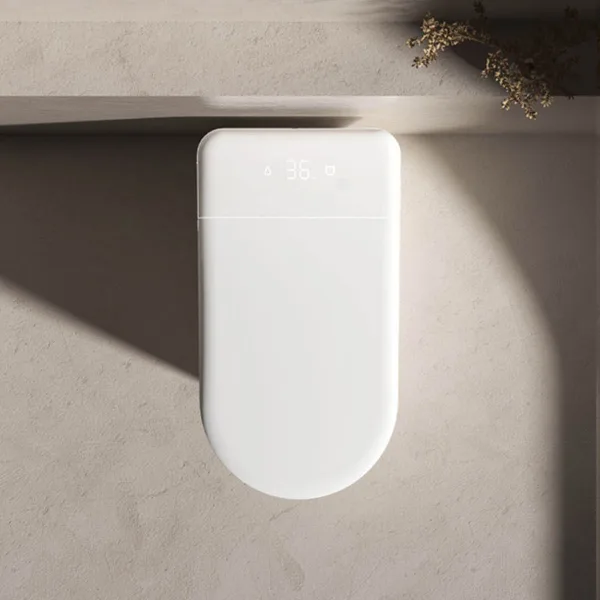 VONDDW Floor-Mounted S-Trap Minimalist Pure White Heated Seat Remote Control Luxury Intelligent Smart Toilet