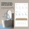 VONDDW Floor-Mounted S-Trap Minimalist Pure White Heated Seat Remote Control Luxury Intelligent Smart Toilet