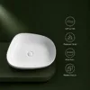 VONDDW Glossy White Sleek Concave Curved Countertop Bathroom Basin Sink (2) VONDDW Glossy White Sleek Concave Curved Countertop Bathroom Basin Sink