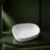 VONDDW Glossy White Sleek Concave Curved Countertop Bathroom Basin Sink (3) VONDDW Glossy White Sleek Concave Curved Countertop Bathroom Basin Sink