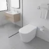 VONDDW P-Trap Digital Display Bidet Washing Heated Seat Remote Control Glossy White Intelligent Smart Toilet