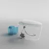 VONDDW P-Siphon, bodenmontiert, runde Toilettenschüssel, beheizbarer Sitz, Fernbedienung, glänzendes Weiß, Luxus-Smart-Toilette