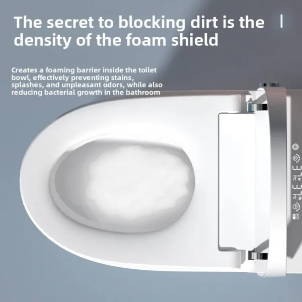 VONDDW S-Trap: WC intelligente di lusso a risparmio energetico con coperchio a chiusura ammortizzata, sciacquone automatico e finitura bianca lucida