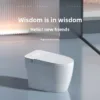 VONDDW S-Trap: WC intelligente di lusso a risparmio energetico con coperchio a chiusura ammortizzata, sciacquone automatico e finitura bianca lucida