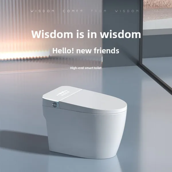VONDDW S-Trap: WC intelligente di lusso a risparmio energetico con coperchio a chiusura ammortizzata, sciacquone automatico e finitura bianca lucida
