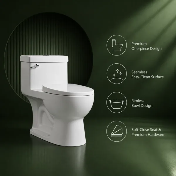 VONDDW S-trap 300mm Siphonic Egg-Shaped Glossy White Luxury One-piece Ceramic Toilet (3) VONDDW S-trap 300mm Siphonic Egg-Shaped Glossy White Luxury One-piece Ceramic Toilet