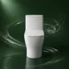 VONDDW S-trap 300mm Siphonic Fully Skirted Glossy White Diamond-Cut Geometric One-piece Ceramic Toilet (3) VONDDW S-trap 300mm Siphonic Fully Skirted Glossy White Diamond-Cut Geometric One-piece Ceramic Toilet