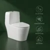 VONDDW S-trap 300mm Siphonic Fully Skirted Glossy White Modern One-piece Ceramic Toilet (1) VONDDW S-trap 300mm Siphonic Fully Skirted Glossy White Modern One-piece Ceramic Toilet