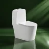 VONDDW S-trap 300mm Siphonic Fully Skirted Glossy White Modern One-piece Ceramic Toilet (2) VONDDW S-trap 300mm Siphonic Fully Skirted Glossy White Modern One-piece Ceramic Toilet