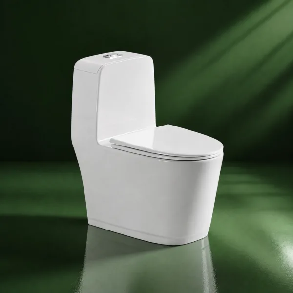 VONDDW S-trap 300mm Siphonic Fully Skirted Glossy White Modern One-piece Ceramic Toilet (2) VONDDW S-trap 300mm Siphonic Fully Skirted Glossy White Modern One-piece Ceramic Toilet