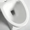 VONDDW S-trap 300 mm, con sifone, completamente rivestita, bianco lucido, con scanalature verticali, design geometrico, WC in ceramica monoblocco