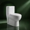 مرحاض سيراميكي من قطعة واحدة من طراز VONDDW SP-Trap، قابل للغسل بالماء، لون أبيض لامع، بنظام شطف مزدوج، متعدد التوصيلات (2) مرحاض سيراميكي من قطعة واحدة من طراز VONDDW S/P-Trap، قابل للغسل بالماء بشكل عام، أبيض لامع، بنظام شطف مزدوج، متعدد التوصيلات