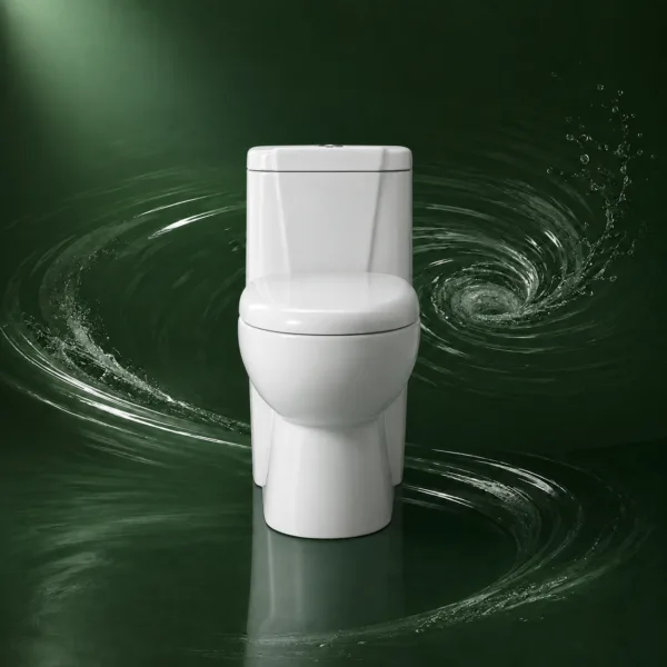 مرحاض سيراميكي من قطعة واحدة من طراز VONDDW SP-Trap، متعدد الاستخدامات، مقاوم للغسل، أبيض لامع، مزود بنظام شطف مزدوج (3) مرحاض سيراميكي من قطعة واحدة من طراز VONDDW S/P-Trap، قابل للغسل بالماء بشكل عام، أبيض لامع، بنظام شطف مزدوج، متعدد التوصيلات