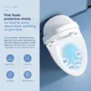 Toilettes intelligentes VONDDW à profil bas avec jupe, fonctions bidet avancées, siège chauffant, chasse d'eau automatique, finition blanche brillante (4) Toilettes intelligentes VONDDW à profil bas avec jupe, fonctions bidet avancées, siège chauffant, chasse d'eau automatique, finition blanche brillante